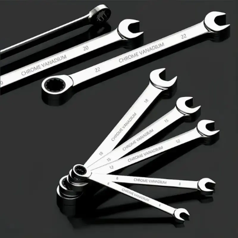 14mm Metric Ratchet Wrench, Carbon Steel Double End Wrench, Quick Mechanical and Automotive Repair Wrench, Fixed Head Wrench, Ratchet Combination Wrenches, High Quality Hardware, Hand Tools 0