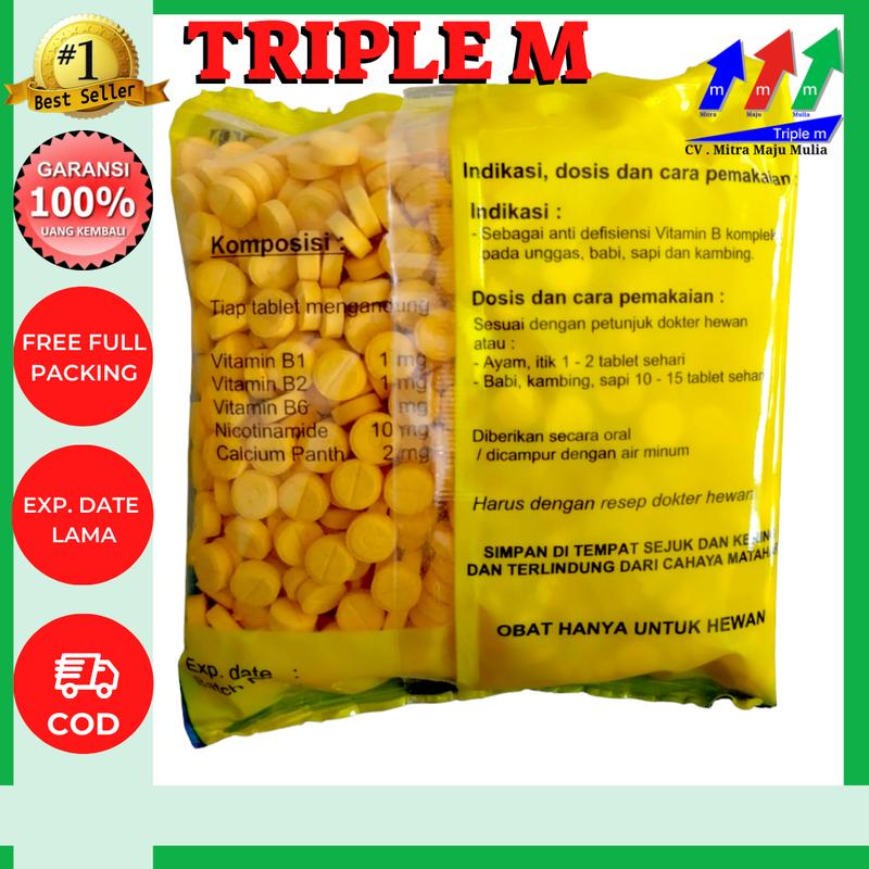 B COMPLEX Tablet USFA - Vitamin B Komplek Untuk Hewan 1000 Tablet 1