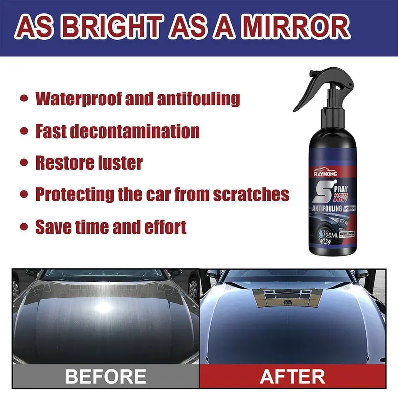 3 In 1 Car Paint Spray, Quick Coating Car Wax Polish, Plastic Coating Agent, Nano Coating Spray, Automotive Paint Care Product, Multifunctional Plastic Coating, Car Detailing Kit, Coating Renewal Agent, Interior Detailing Kit, Deep Scratch Repair 7