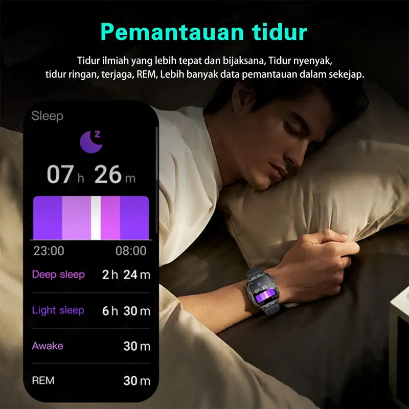 LIGE Jam Tangan Pintar Olahraga Asli Baru 1.96 Inci HD Layar Persegi Panggilan Bluetooth Denyut Jantung Terus Menerus Deteksi Kesehatan Gelang Pintar Tahan Air Smartwatch Hadiah 4