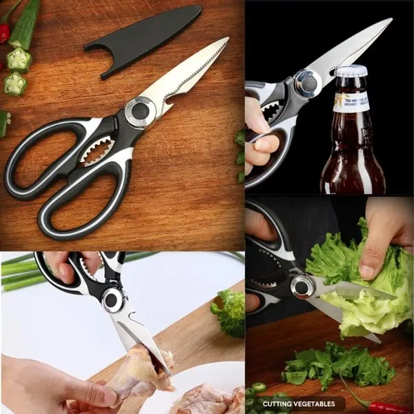 Gunting Dapur Pemotong Daging Serbaguna Baja Tahan Karat Pembuka Botol
