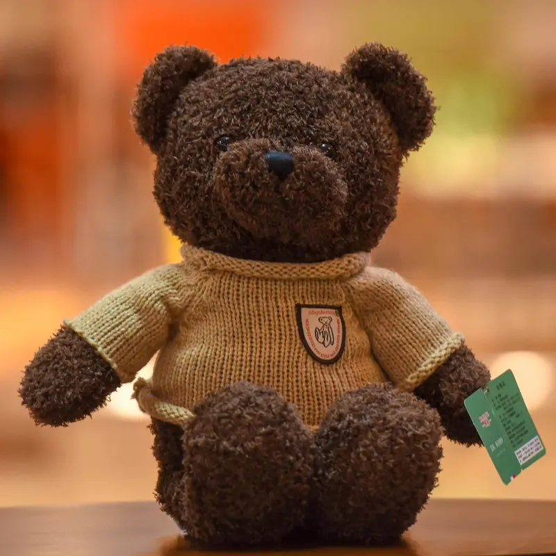 Thú bông gấu Teddy Couple Mặc Áo Len  Cặp Làm Quà Tặng Thú Nhồi Bông Toy Đồ Chơi Phát Nhạc 4
