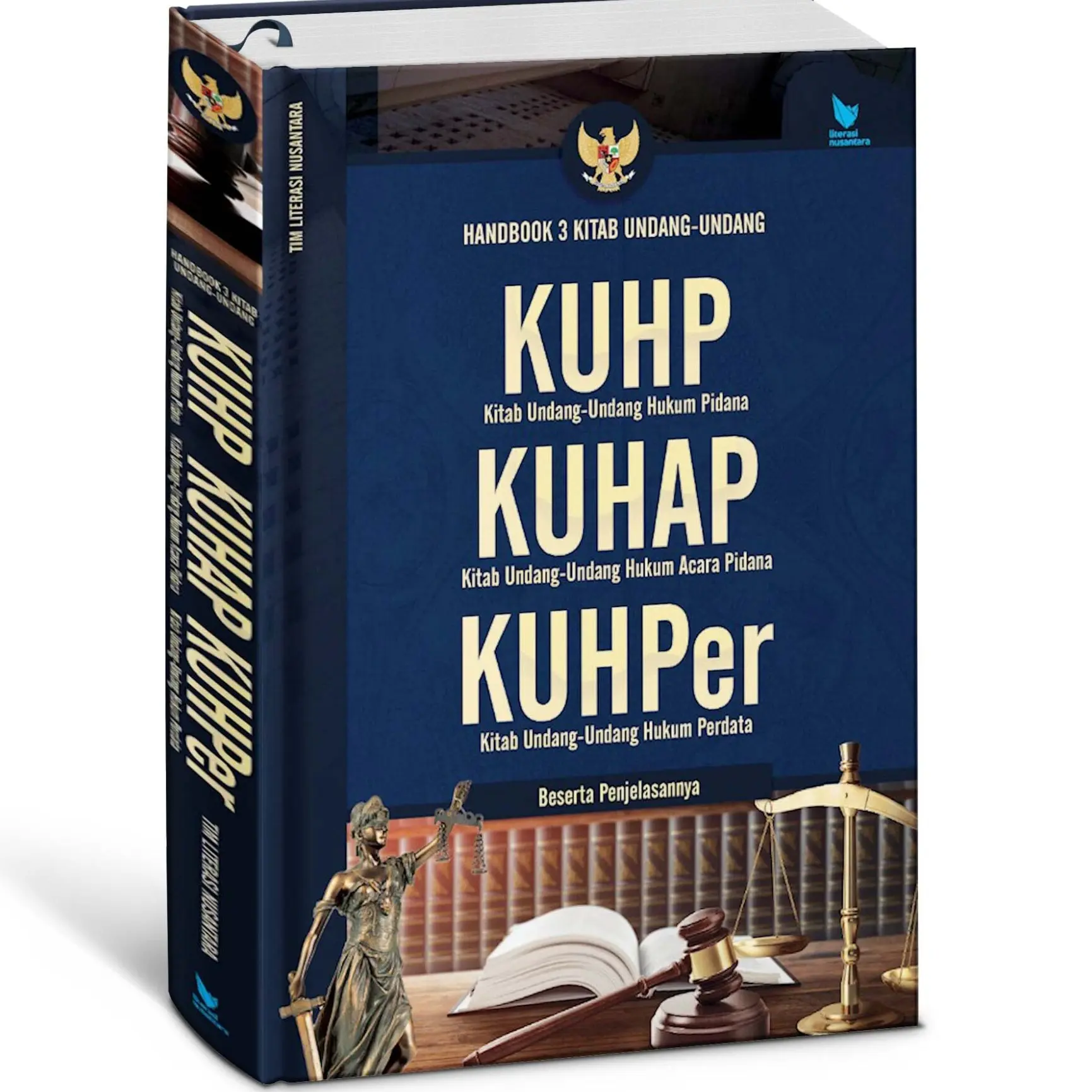 Handbook 3 Kitab Undang Undang KUHP, KUHAP, KUHPer Beserta Penjelasannya - Tim Literasi Nusantara - LN Soft Cover Edisi Reguler