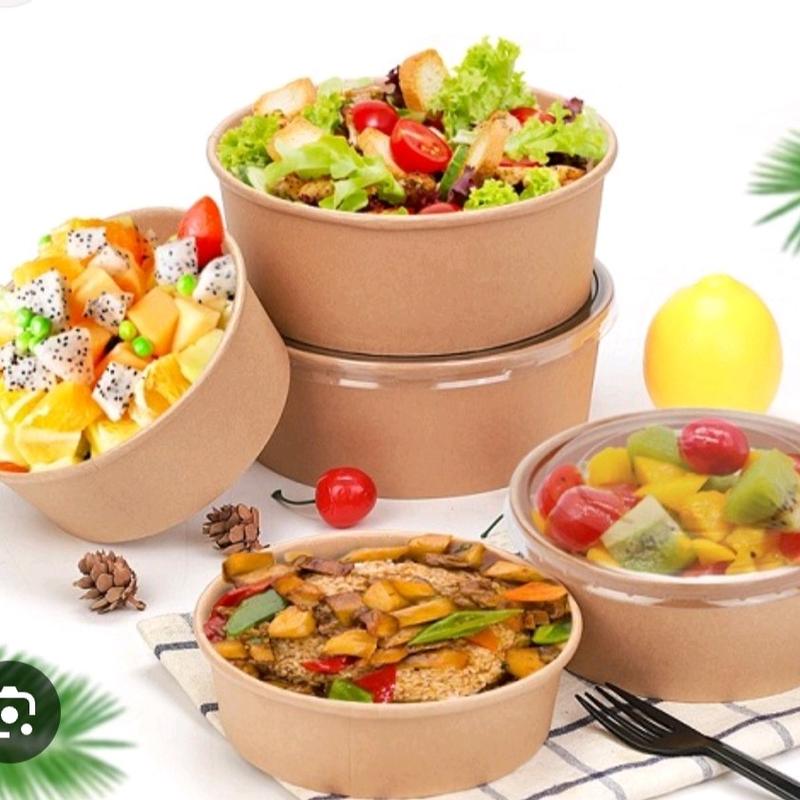 1 tô giấy kraft chịu nhiệt, đựng thức ăn nhanh và bánh các loại 3