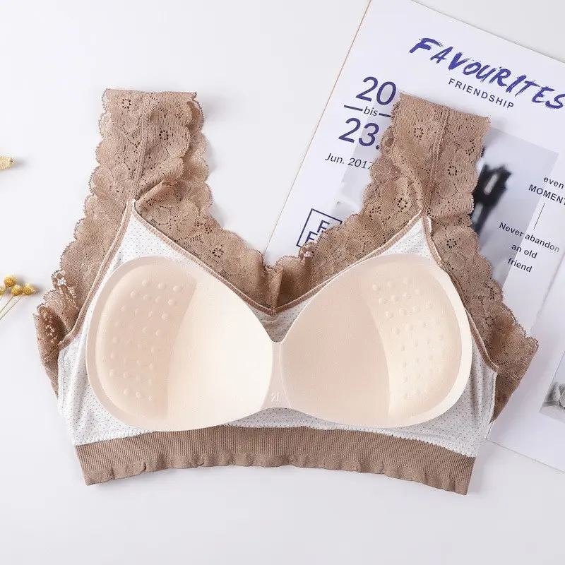 Bra Wanita Pakaian Dalam  BH Tanktop Renda Bunga Cewe Push Up Crop Seamless Motif Bahan Halus Lembut Fashion Wanita 1040 4