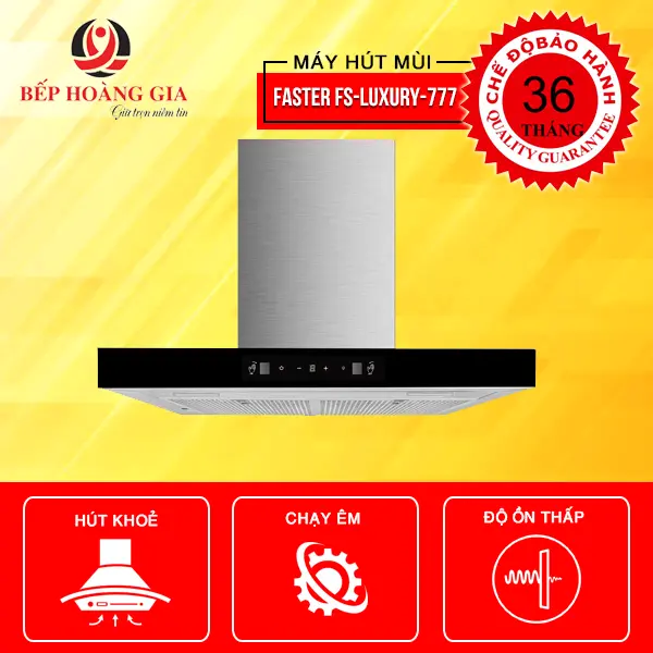 Máy hút mùi Faster FS-Luxury-777  Kiểu máy Hút mùi phẳng gắn tường hiện đại sang trọng 1