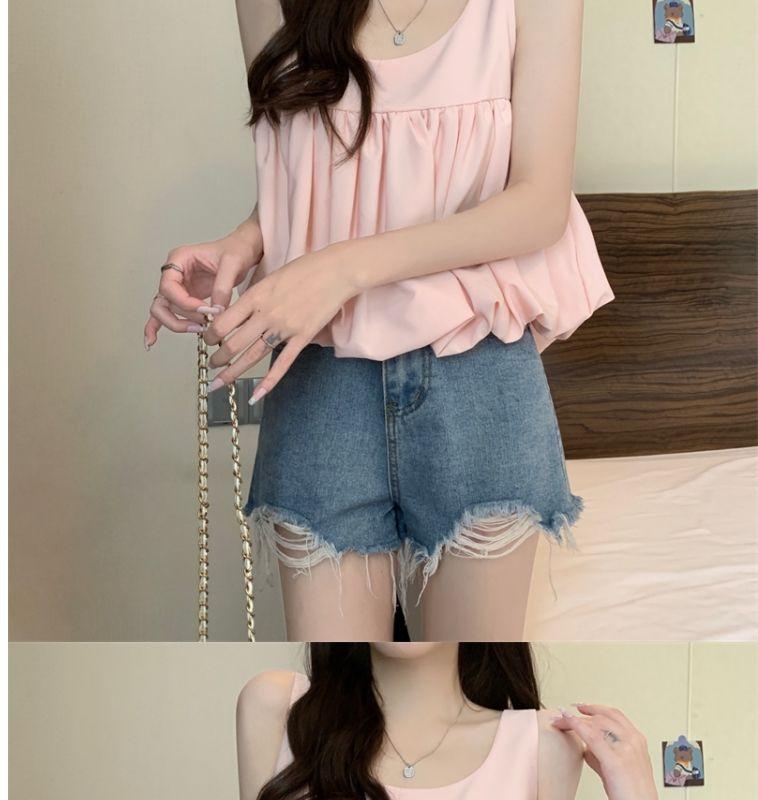 Product Introduction of Tiktok Hot Sale French Sweet Bowknot Loose Small Sling Vest Women's Inner Wear Summer Niche Design Outer Wear Short Top 5