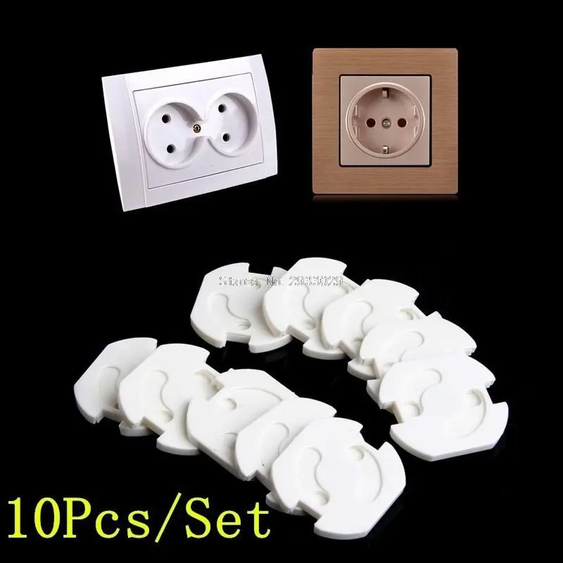 10Pcs EU Power Socket Electrical Outlet Baby Child Safety Guard Protection Anti Electric Shock Plugs Protector Rotate Cover