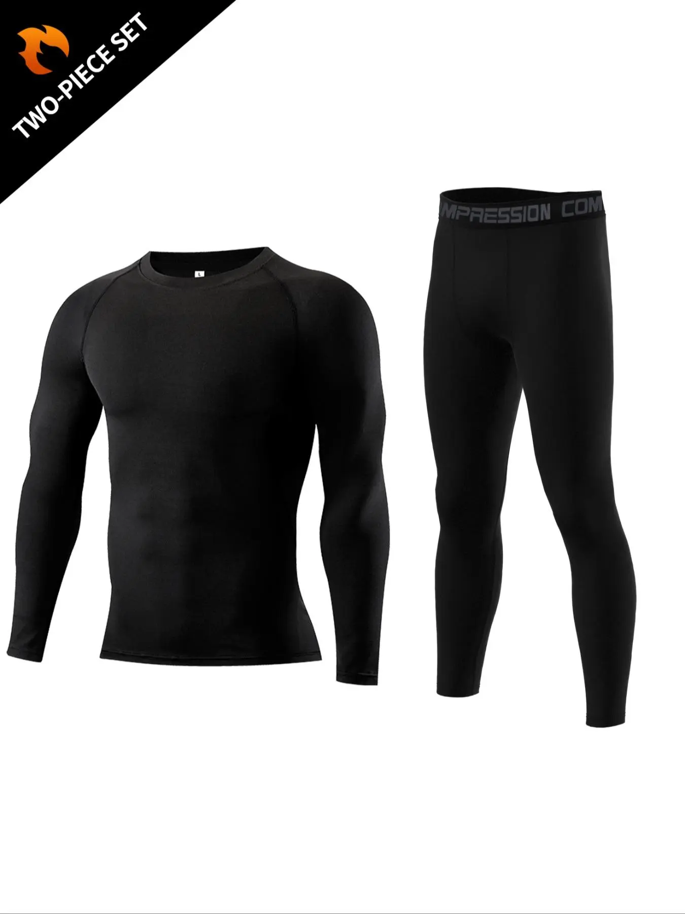 Men's 2024 New 2pcs Solid Round Neck Raglan Sleeve Tee & Skinny Pants Tracksuit Set, Sporty Two-piece Tracksuits For Gym Exercise Workout Running, Men's Clothes For Spring & Fall