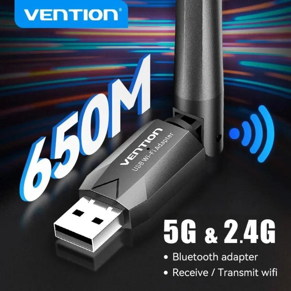 Vention AC650 High Speed 2.4Ghz Dual Band USB Network/Bluetooth Adapter ...