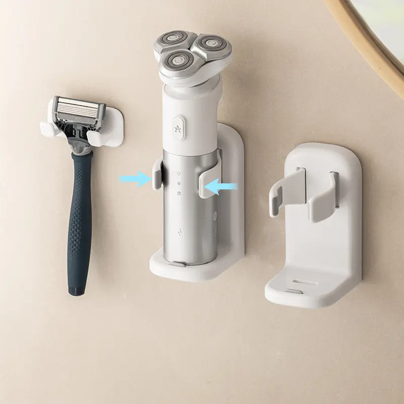 Lanjiaoluo Shaver Bracket Punch Free Rack Electric Shaver Storage Rack Bathroom Shaver Storage Rack Organiser