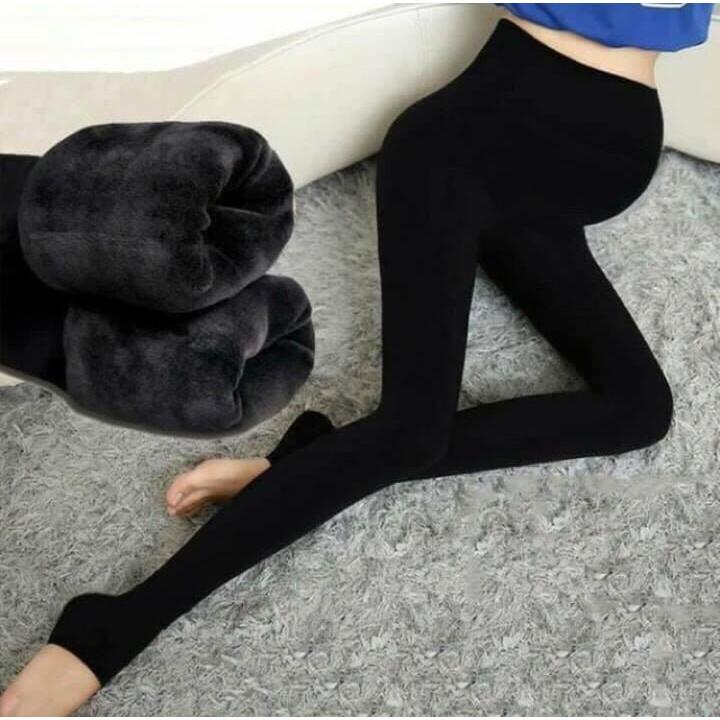 Quần tất bầu lót lông ấm áp mùa đông Thoải mái Thoáng khí Bao hàng nhiều kiện