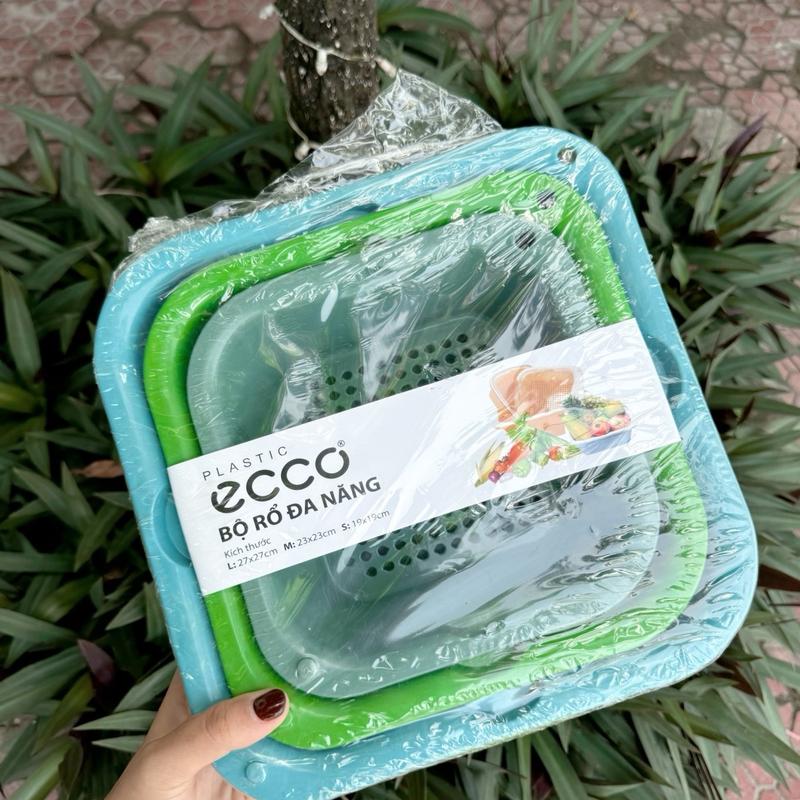 BỘ THAU KÈM RỔ NHỰA ĐA NĂNG nhựa dày - rửa rau củ trái cây, nhiều ...