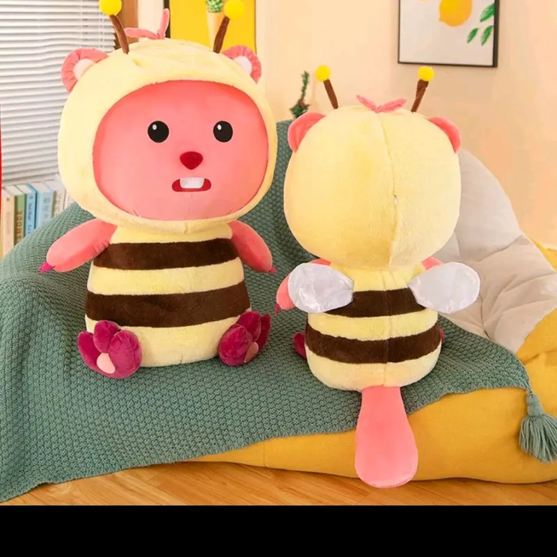Loppy Ong Vàng, Thỏ Hồng,Thỏ Trắng, Hải Ly Coplay  Ngộ Nghĩnh Đáng Yêu Thú Bông Thú Nhồi Bông 2