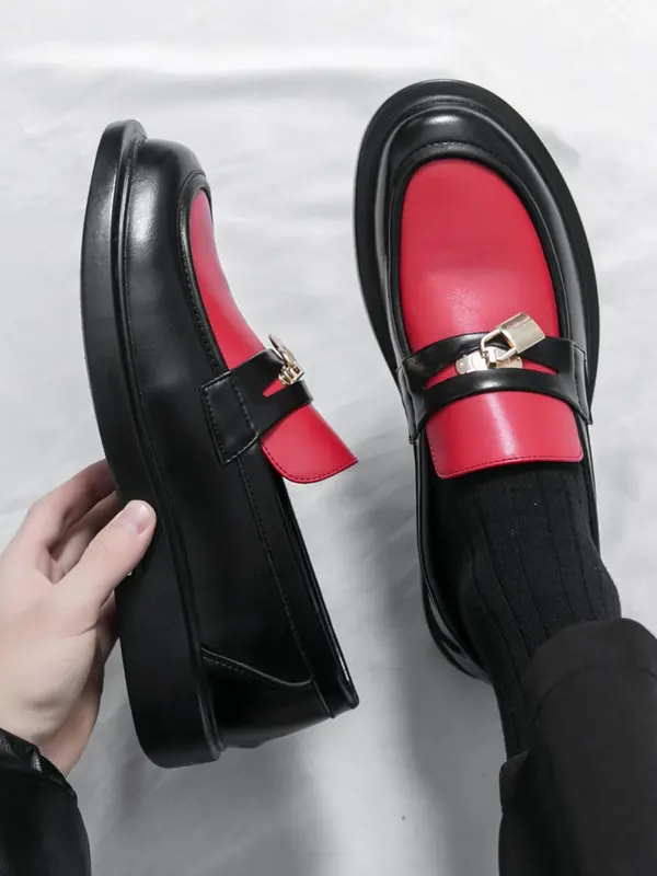 Men's Fashionable Plain Color Lace-Up Loafers, Casual Comfortable Slip-on Loafers for Daily Wear, Fashion Shoes for Party, Daily Clothing Decor 2