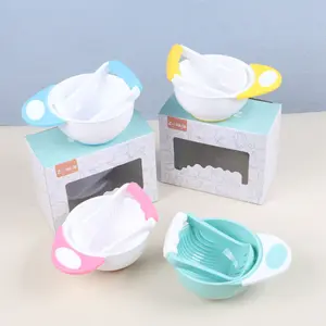 BISA COD 6315 Set Penghancur Makanan Bayi 2 in 1 / Dengan Mangkok Ujung Masher Aman Maker
