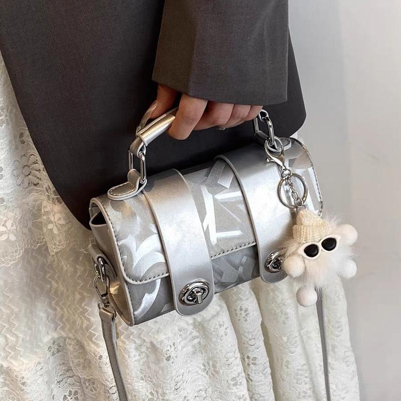 Túi Bạc Cao Cấp Nữ, Túi Messenger Phổ Biến, Dễ Phối Đồ, Thời Trang, Bán Chạy Nhất, Túi Vuông Nhỏ Cầm Tay Mùa Hè Mới 2024 2