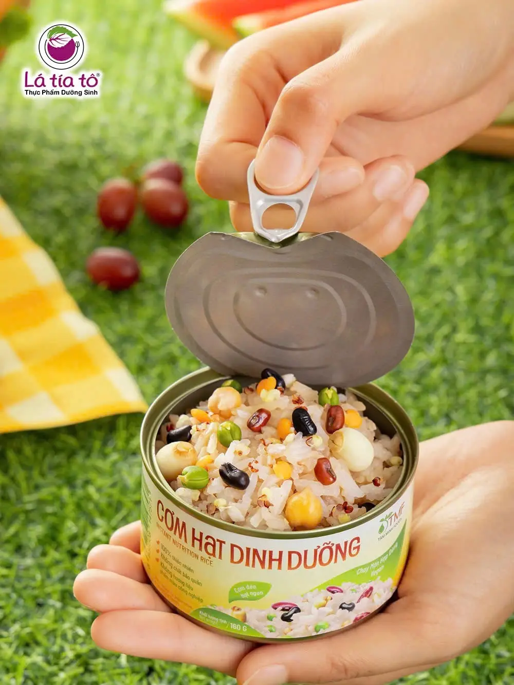 CƠM HẠT DINH DƯỠNG ĂN LIỀN TIỆN LỢI KHÔNG CHẤT BẢO QUẢN - LÁ TÍA TÔ