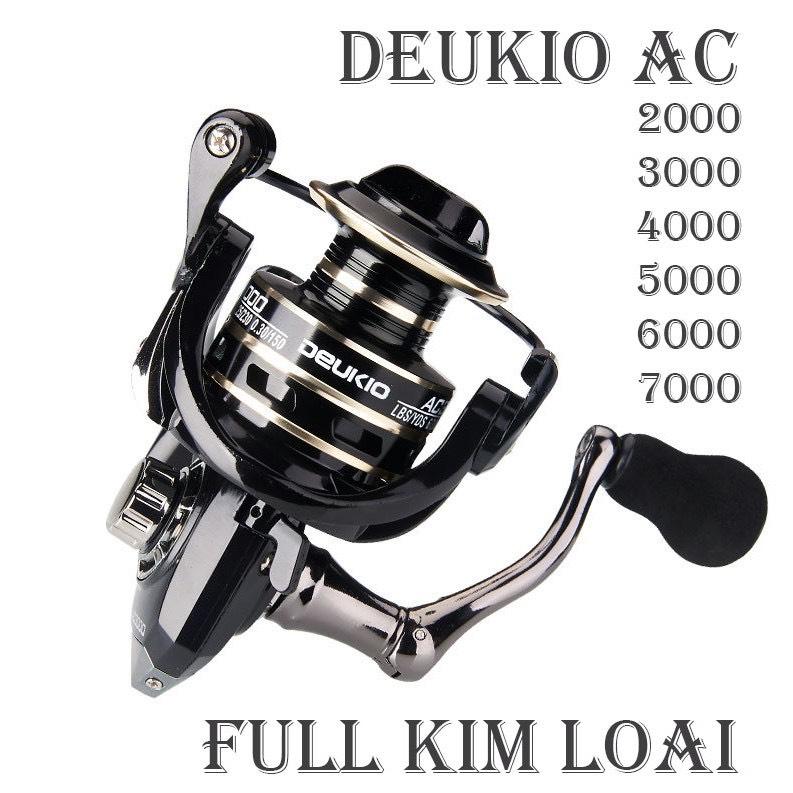 máy câu cá giá rẻ kim loại Deukio AC, máy câu đứng 2000 đến 7000 chuyên câu Lure Câu Đài Bắt Cá Fishing Đi Câu Tay Quay