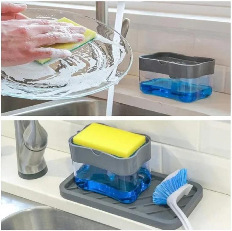 Product Introduction of 380ml Kitchen Sponge Dispenser Automatic Soap Dispenser Bottle for Detergent Liquid Dish Soap Dispenser Manual Soap Pump 21