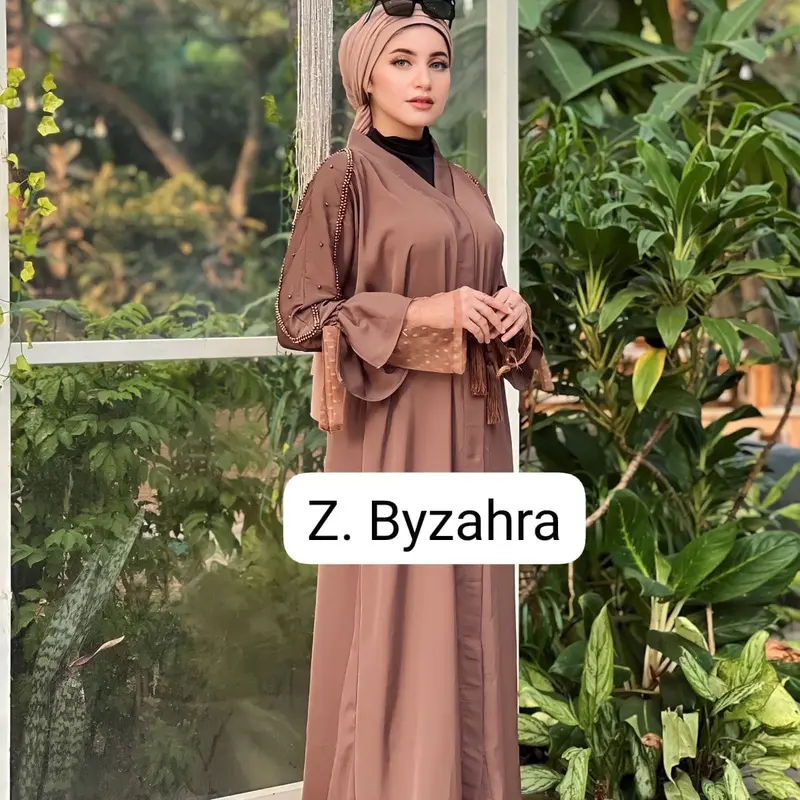 Abaya tile crystal fursan/ abaya mewah/abaya pesta kombinasi crystal premium 1