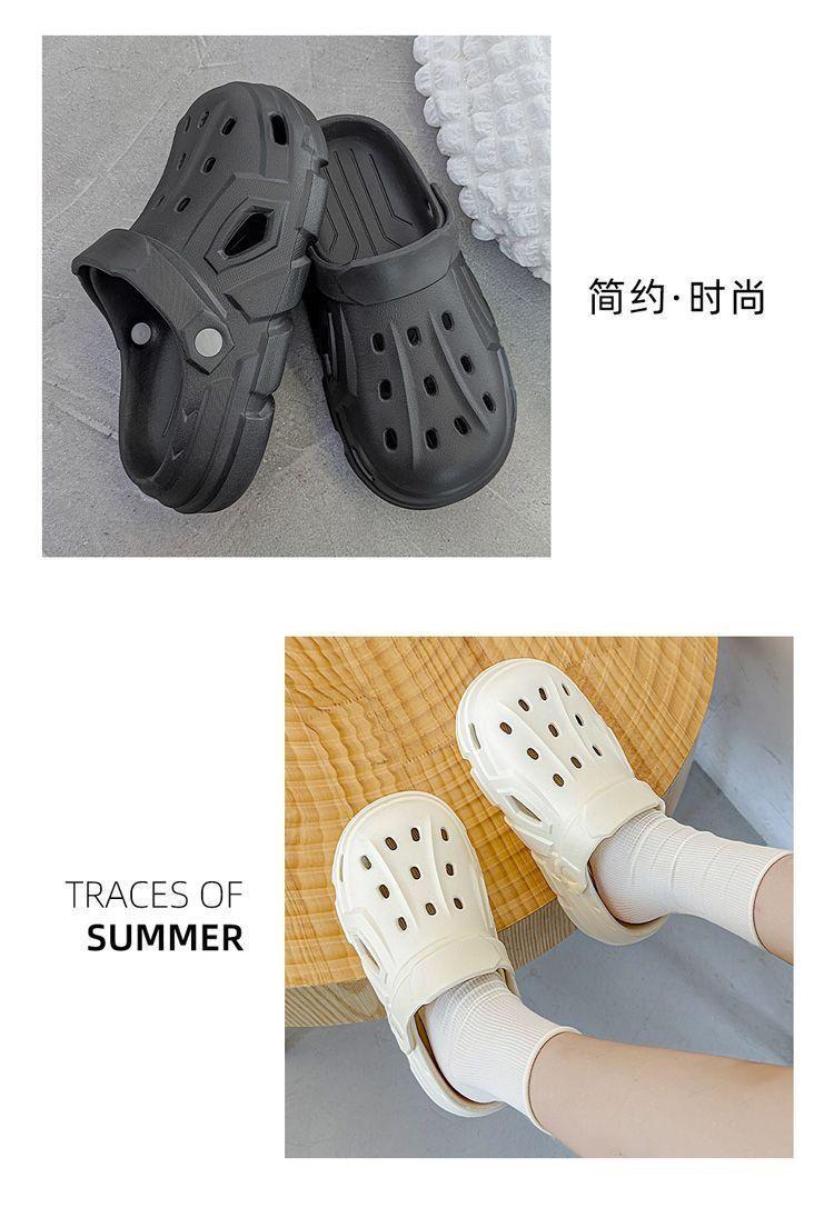 Product Introduction of Giày Croc Nam, Hàng Mới Về Năm 2024, Cảm Giác Mềm Mại Và Có Đệm, Dép Đi Biển Bít Mũi Ngoài Trời Chống Trượt Cho Cặp Đôi, Dép Nữ Đế Dày, Thích Hợp Sử Dụng Trong Nhà, 2024 12