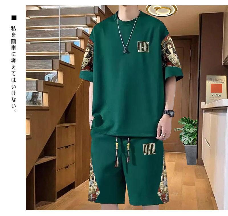 Product Introduction of Bộ Đồ Phong Cách Trung Quốc Cực Lớn (150,00Kg), Dành Cho Nam Giới, Dáng Rộng Vừa Vặn, Mỏng Vừa Vặn, ngắn Tay Áo, Quần Đùi, Hai Mảnh, Thích Hợp Cho Học Sinh, Áo Phông, Phong Cách Cổ Trang, Năm 2024 Pants Menswear 12