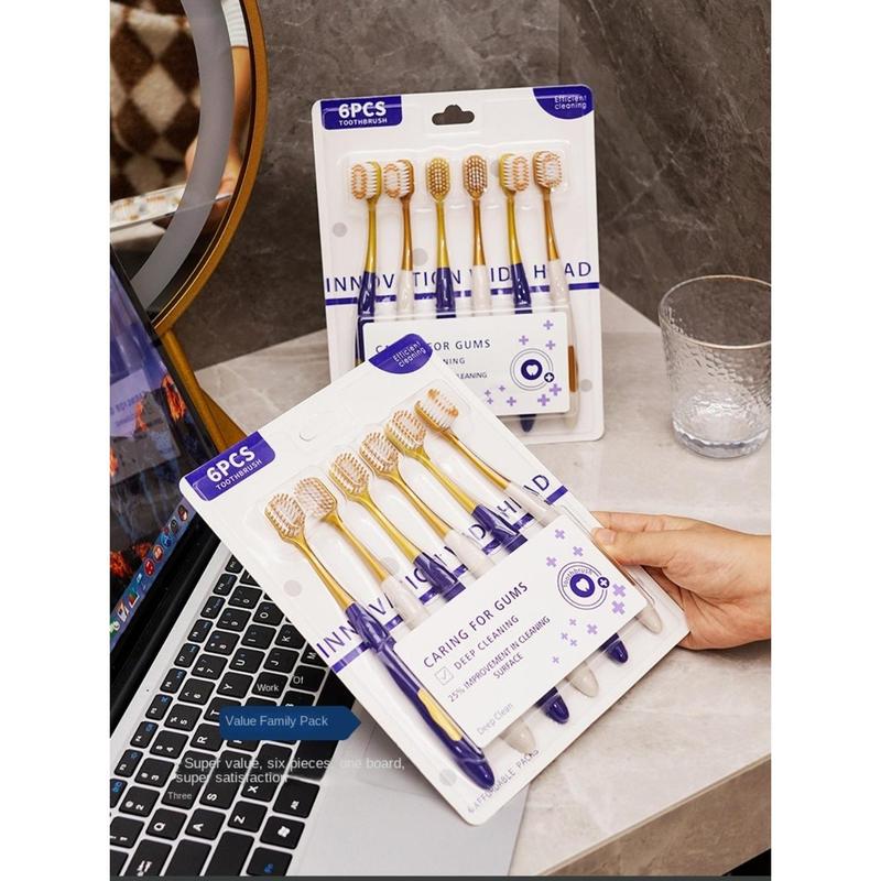 Product Introduction of 6/12/18Pcs New Ultra Soft Toothbrush Wide Head Ultra-Fine Bristles Household Toothbrush Set Anti-Slip Handle Deep Cleaning Oral Hygiene Daily Gum Health 23