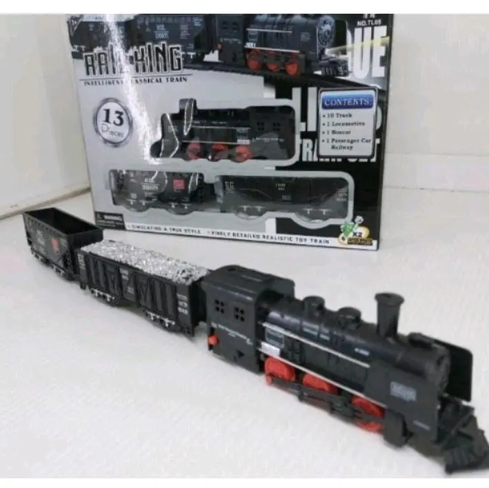 Mainan Anak Kereta Api Rail King 13Pcs PR 17572 /Mainan Edukasi Anak Kereta Api Bisa Nyala Lampu Car Control 2