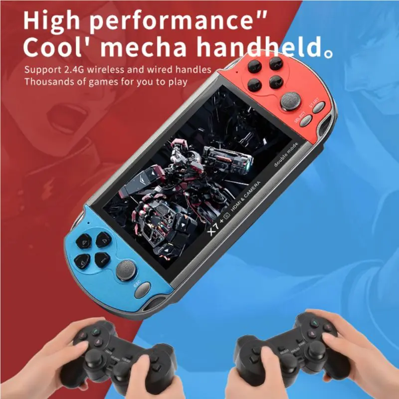 [ORIGINAL] PSP X7 Gameboy Handheld Game Console Player 8G Built-in 10000+ Games 4,3" 4