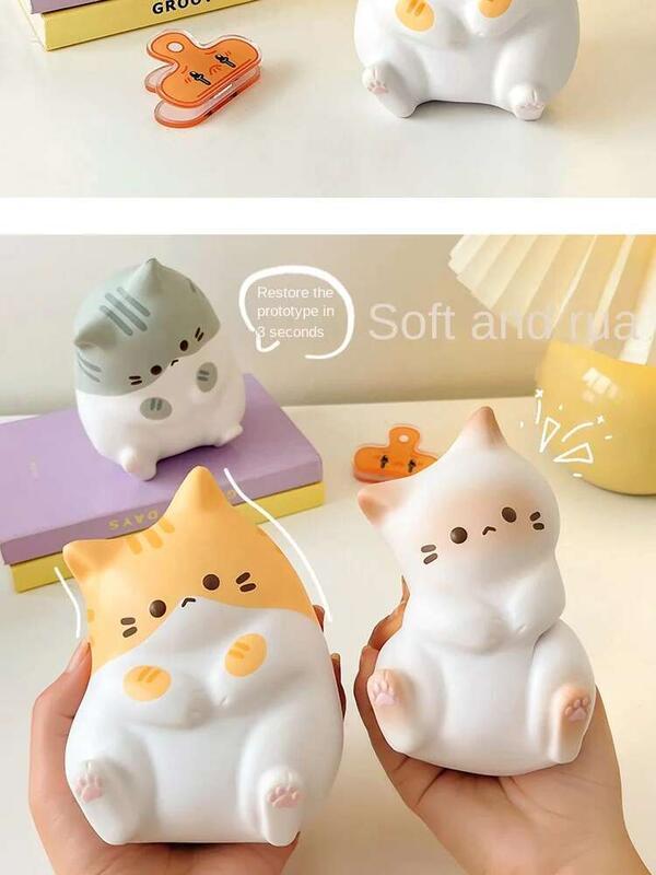 Product Introduction of New Cat Relief Toy PU Slow Rising Squeeze Antistress Ball Cartoon Table Ornaments Squishy Stress Reliever Toys 6