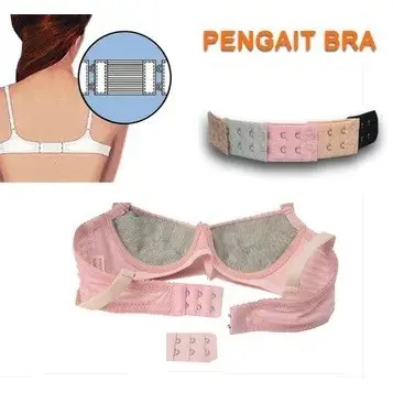 Pengait Tali BH / Penyambung Bra Extension 2 Baris dan 3 Baris/Sambungan Tali BH - Lembut dan Nyaman - Wanita 2