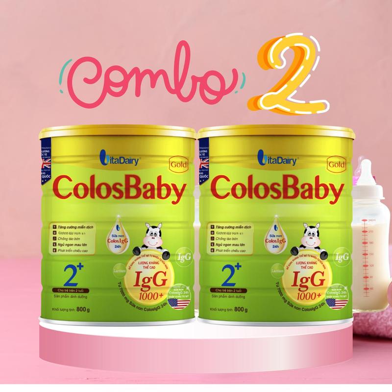 [Vitadairy] Sữa bột Colosbaby Gold (Mẫu Cũ) lon 800g - hỗ trợ hệ miễn dịch giúp bé phát triển vượt trội