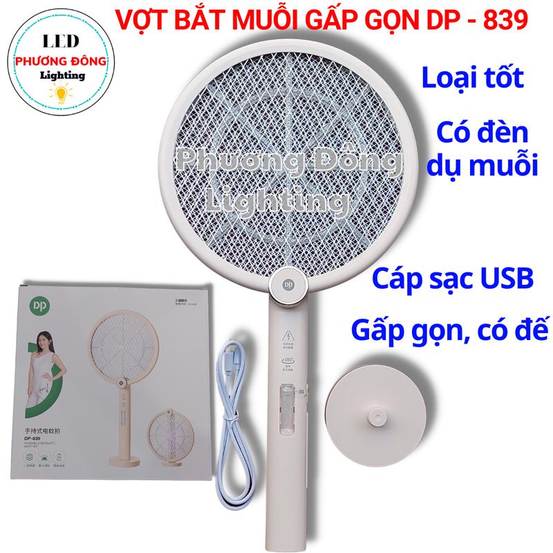 Vợt Bắt Muỗi Thông Minh Gấp Gọn 2 In 1 Kiêm Đèn Bắt Muỗi Tự Động Ban Đêm Gấp Gọn - 2 Lớp Lưới Bảo Vệ An Toàn - Cáp Sạc USB Máy Đuổi Muỗi gắp muỗi