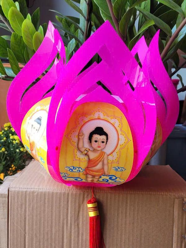 Lồng Đèn Hoa Sen Nhựa Trang Trí Phật Đản Lễ hội nhiều mẫu 4