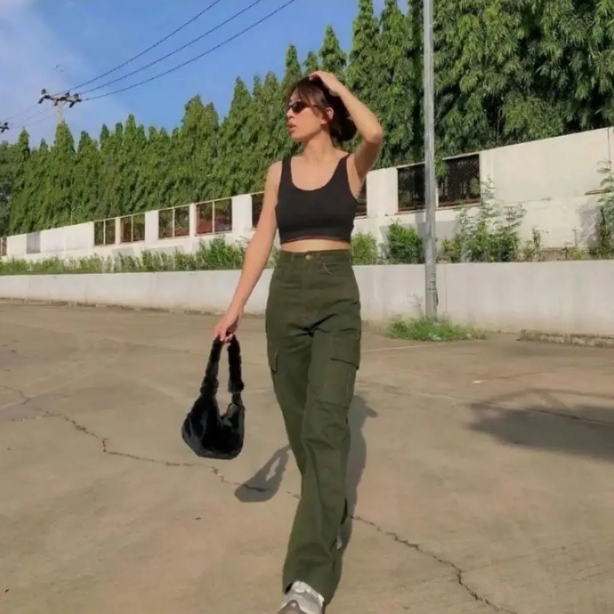 Cargo jeans army/ Cargo Jeans Wanita