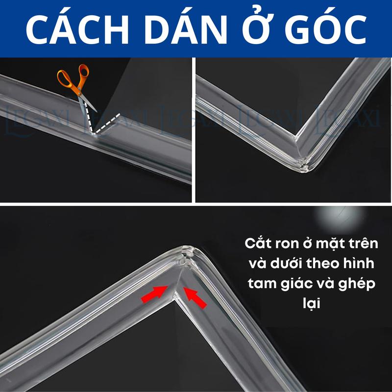 Dây viền cạnh kính, ron dán cửa kính cường lực chống va đập chữ C bọc cạnh bàn, gương, hồ cá, kệ, tủ Legaxi 3