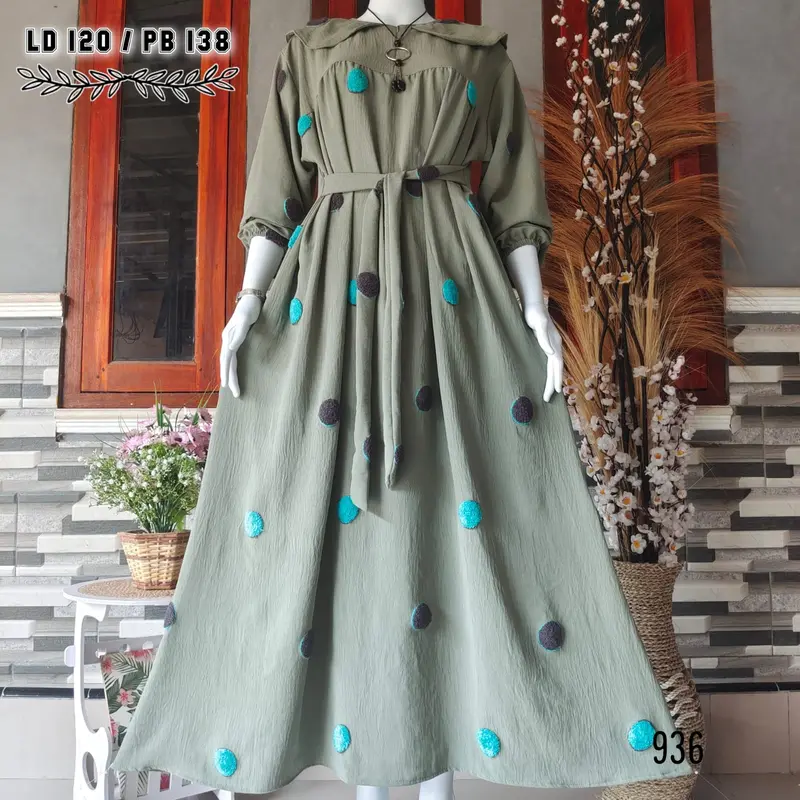TGC - TERBARU GAMIS JUMBO WANITA CRINCLE POM POM BISA COD SIZE XXL 1