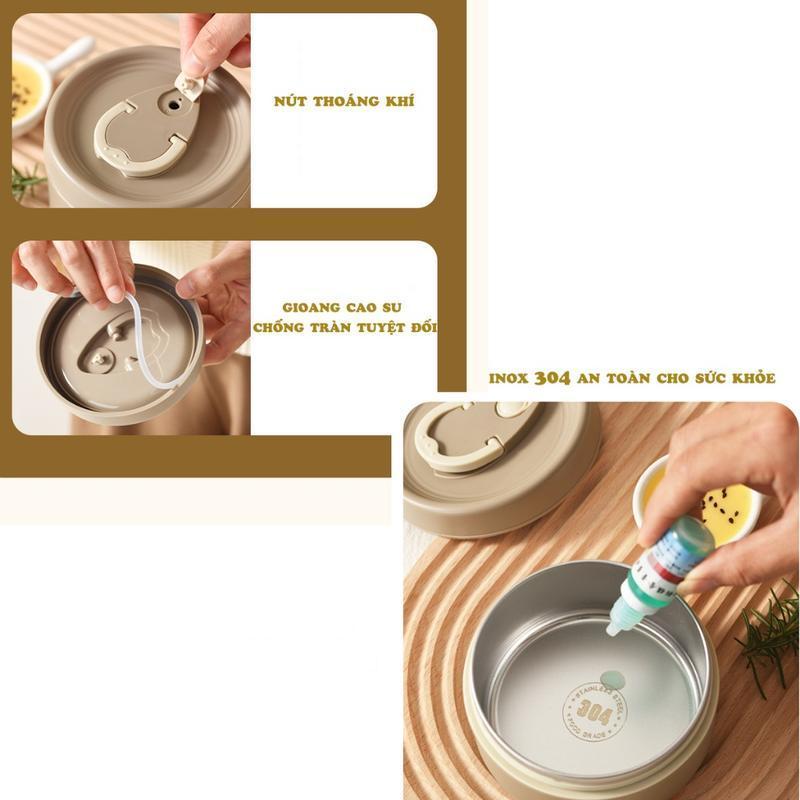Product Introduction of [TẶNG TÚI + ĐŨA THÌA] Hộp đựnġ cơm giữ nhiệt 2, 3 , 4 tầng dùng được lò vi sóng ,Hộp cơm trưa văn phòng cách nhiệt bằng thép không gỉ tặng kèm túi đựng 3