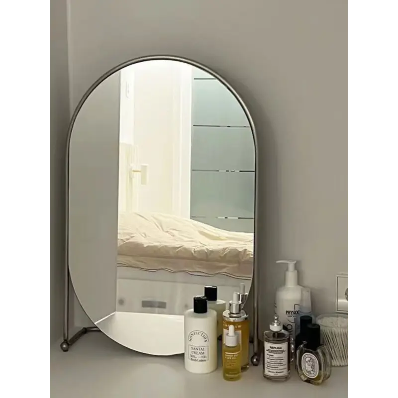 Dressing Table Makeup Mirror Home Bedroom Desktop Countertop Dormitory Beauty Light Luxury Round Decor Star