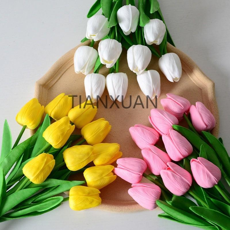  34cm Hoa Giả Hoa Tulip Trí Nhà Cửa Decor Phòng Trang Trí đám Cưới 