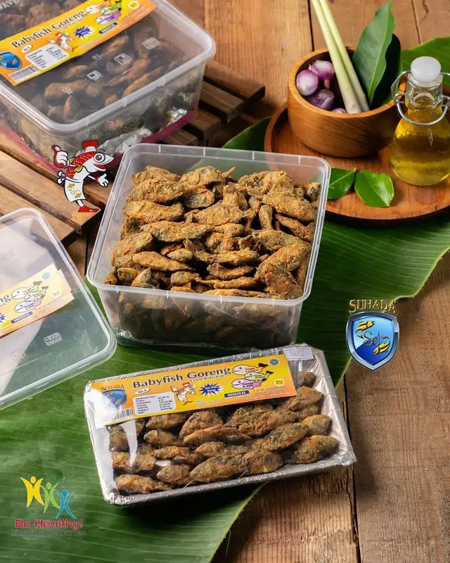 SUHADAFOOD - BABY FISH  CRIPSY IKAN MAS & NILA ASLI BERGIZI 100GR 3