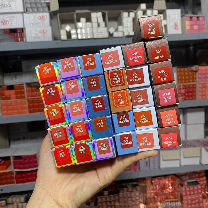 Son kem lì màu A06 A12 A26 A32 A37 A52 đỏ gạch đỏ nâu đỏ cam Son Môi