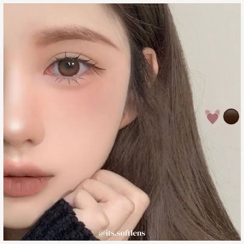 Softlens Natural Mini Primo Brown Normal & Minus + Free Lens Case Monthly Replace Trendy 1