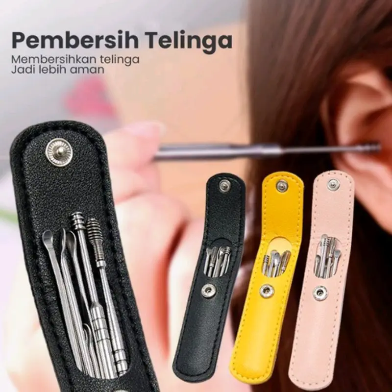 Pembersih Telinga/Korek Kuping Ear Wax Picker 1 Set Isi 6pcs Pembersih Kotoran Telinga Bersihkan