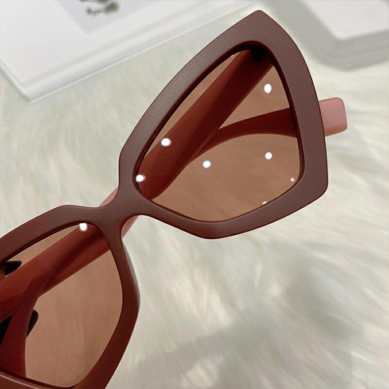 Product Introduction of Red Cat Eye Sunglasses Women New Fashion Style Triangle Shades Clear Candy Color Eyewear Vintage Sun Glasses for Women Fashion 4