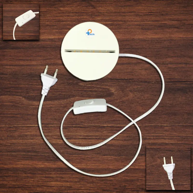 Pplus  Bentuk Hati Lampu Akrilik 3D Malam  Led/（ hangat）Warna Keren Lampu Kamar Aesthetic / Steker + sakelar lampu tidur aesthetic / hadiah lampu malam berubah warna / hadiah ulang tahun / hadiah pernikahan/promo elektronik termurah Kuning 6