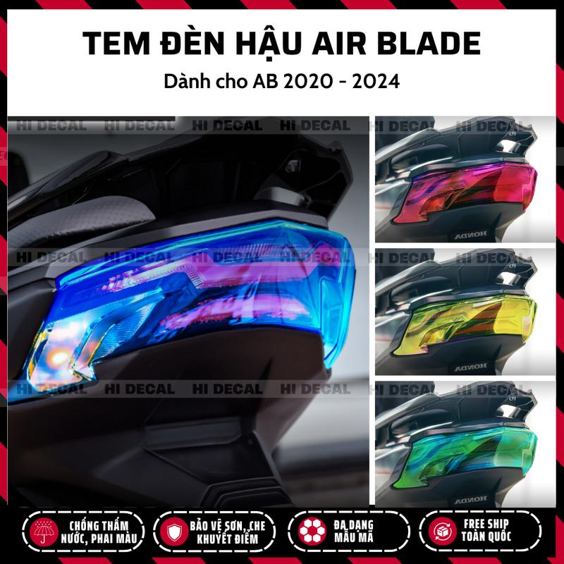 Tem decal đèn hậu Air Blade 2020-2024 | Tem Decal Dán Đèn Hậu AB, Dán Đèn, Tem Dán Đèn Xi Nhan
