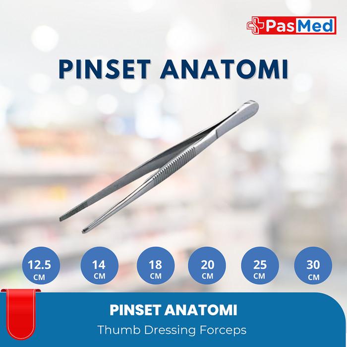 Pinset Anatomi 12,5 cm 14 cm 18 cm 20 cm 25 cm 30 cm / Pinset Anatomis ...