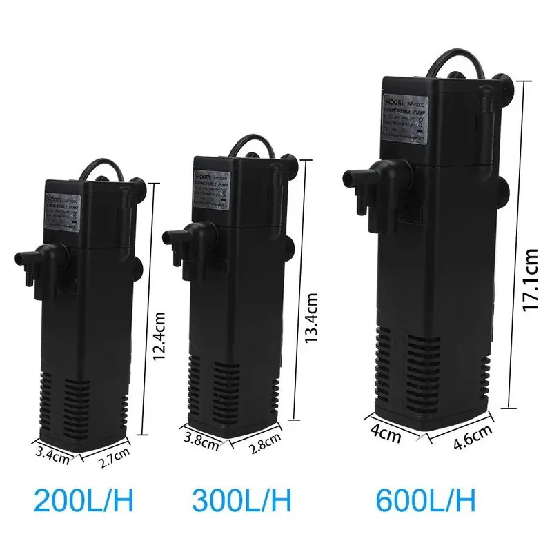 Bộ lọc nội bộ bể cá đa chức năng, phụ kiện, đồ dùng bể cá, với máy bơm nước, bộ lọc chìm, lọc hiệu quả, thích hợp cho bể cá, bộ lọc 2